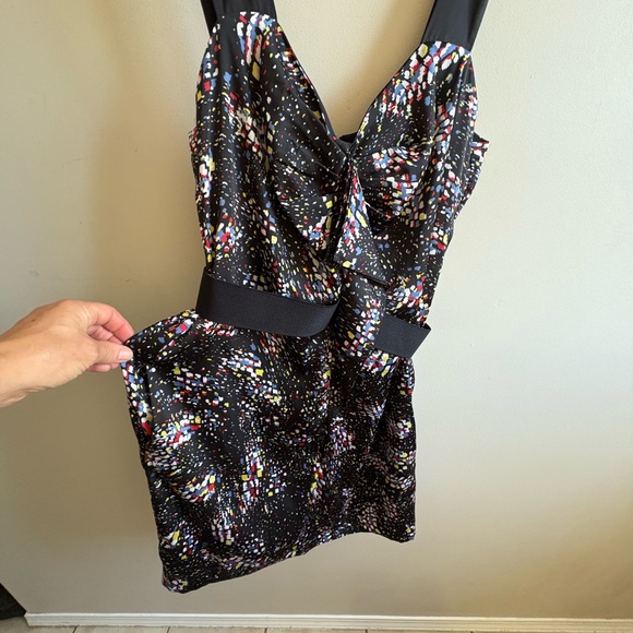 BCBGeneration Ruffle Front Midi Dress - Picture 2 of 7